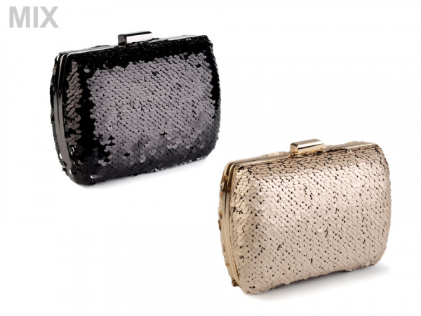 Kabelka s oboustrannými flitry 10,5x15 cm