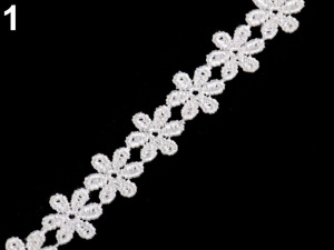 Vzdušná krajka / vsadka šíře 15 mm květy