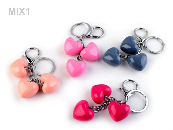 Přívěsek na kabelku / klíče srdce