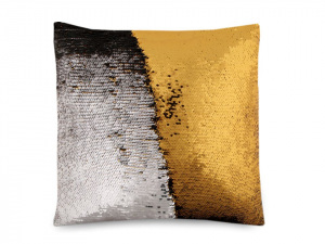 Povlak na polštář s oboustrannými flitry 40x40 cm