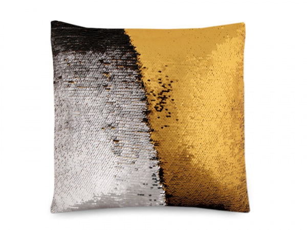 Povlak na polštář s oboustrannými flitry 40x40 cm