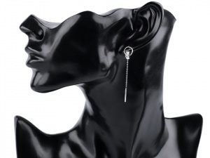 Náušnice z nerezové oceli s broušenými kamínky