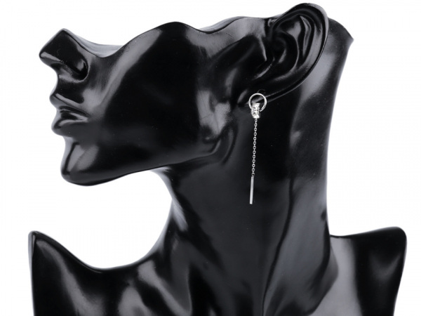 Náušnice z nerezové oceli s broušenými kamínky