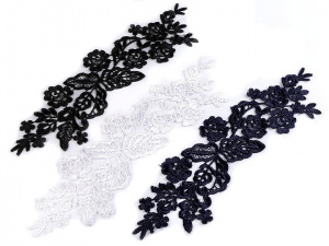 Krajková aplikace / vsadka 9,3x28 cm