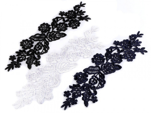 Krajková aplikace / vsadka 9,3x28 cm