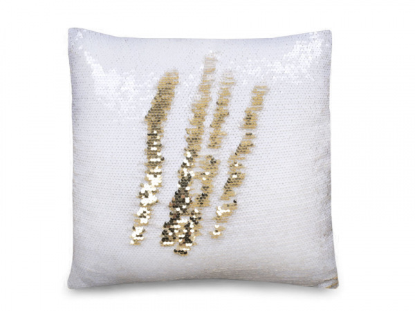 Povlak na polštář s oboustrannými flitry 40x40 cm