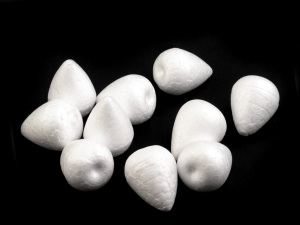 Polystyren - květinový střed, kapka, hlavička, hruška