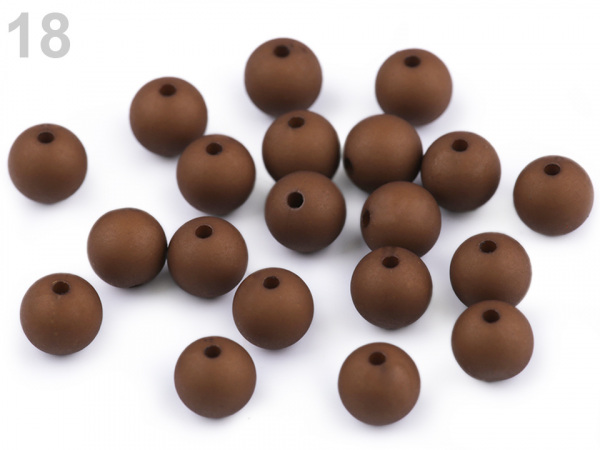 Plastové korálky matné Ø10 mm