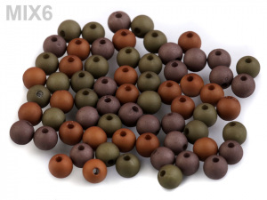 Plastové korálky matné Ø6 mm
