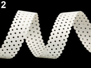 Rypsová stuha s výsekem šíře 15 mm