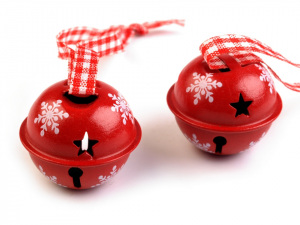 Vánoční rolničky s vločkami Ø30 mm