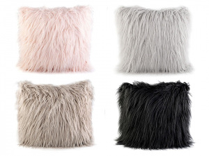 Chlupatý dekorační polštář s výplní