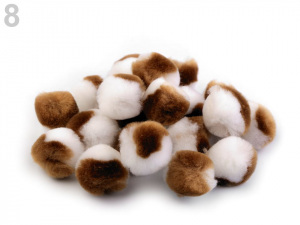 Plyšová bambulka dvoubarevná Ø20 mm