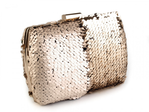 Kabelka s oboustrannými flitry 10,5x15 cm