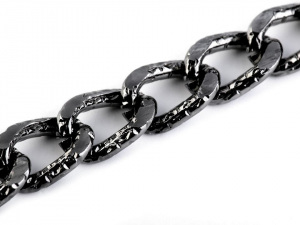 Řetízek na kabelky s reliéfem, s karabinou, délka 120 cm