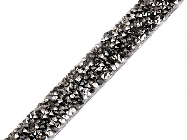 Prýmek s kamínky šíře 15 mm nažehlovací