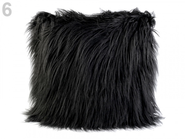 Chlupatý dekorační polštář s výplní
