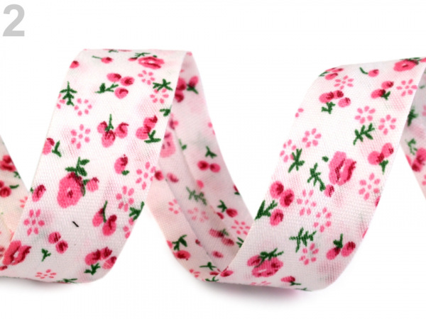 Šikmý proužek polyesterový šíře 20 mm zažehlený