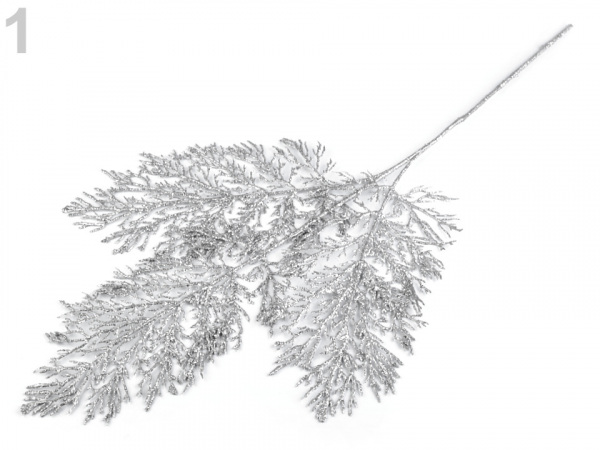 Vánoční větvička / kapradí s glitry