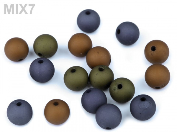 Plastové korálky matné Ø10 mm