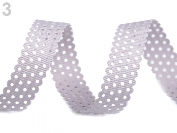 Rypsová stuha s výsekem šíře 15 mm