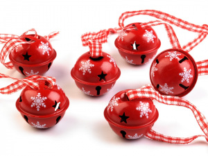 Vánoční rolničky s vločkami Ø30 mm