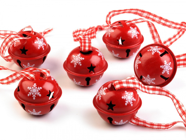 Vánoční rolničky s vločkami Ø30 mm