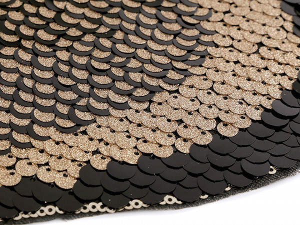 Nažehlovačka srdce s oboustrannými flitry - velká