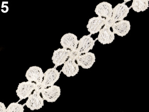 Vzdušná krajka / vsadka šíře 24 mm květy