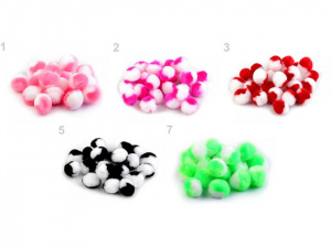 Plyšová bambulka dvoubarevná Ø20 mm