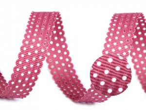 Rypsová stuha s výsekem šíře 15 mm