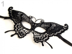 Karnevalová maska dětská - škraboška krajková motýl