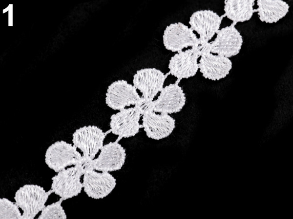 Vzdušná krajka / vsadka šíře 24 mm květy