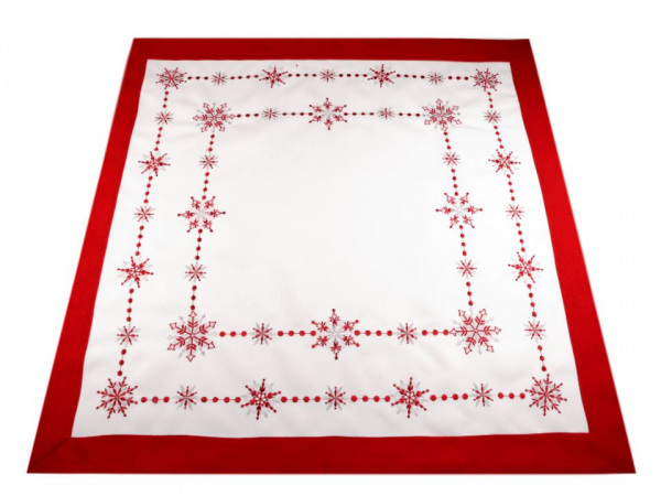 Vánoční vyšívaný ubrus 85x85 cm