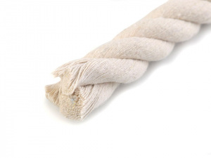 Bavlněná šňůra kroucená Ø14 mm tuhá, macrame