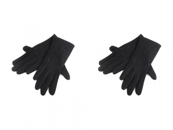 Dámské úpletové rukavice s kamínky