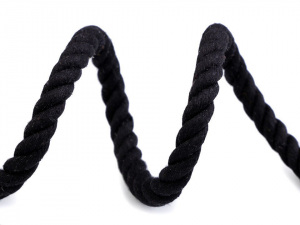 Bavlněná šňůra kroucená  Ø10 mm tuhá, macrame