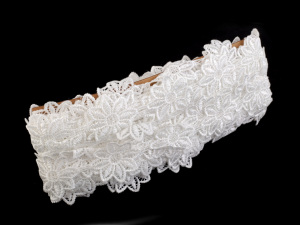 Vzdušná krajka / vsadka šíře 42 mm květy