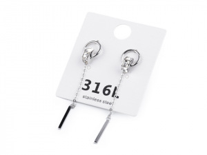 Náušnice z nerezové oceli s broušenými kamínky