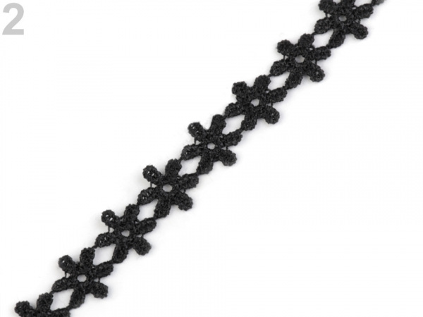 Vzdušná / jemná krajka / vsadka šíře 16 mm květy