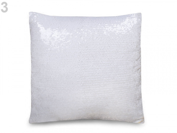 Povlak na polštář s oboustrannými flitry 40x40 cm