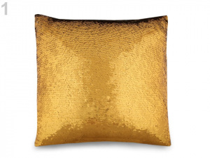 Povlak na polštář s oboustrannými flitry 40x40 cm