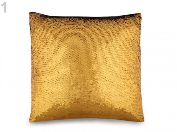 Povlak na polštář s oboustrannými flitry 40x40 cm