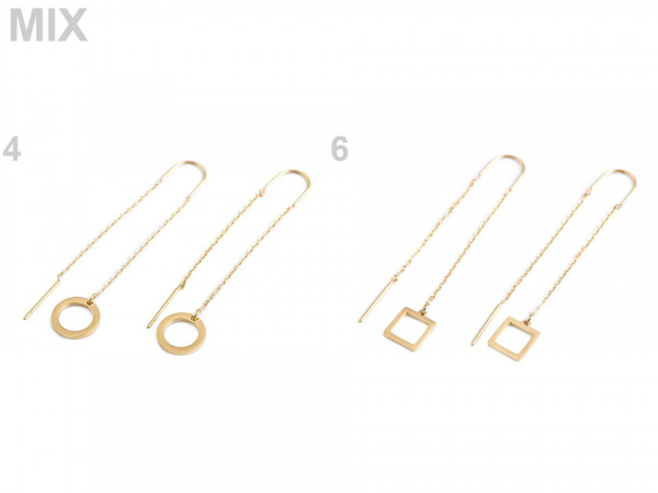 Provlékací náušnice z nerezové oceli