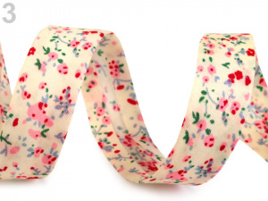 Šikmý proužek polyesterový šíře 20 mm zažehlený