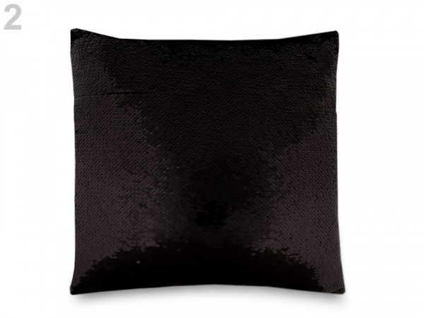 Povlak na polštář s oboustrannými flitry 40x40 cm