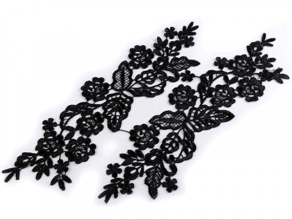 Krajková aplikace / vsadka 9,3x28 cm