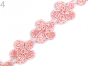 Vzdušná krajka / vsadka šíře 24 mm květy