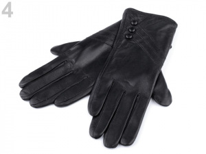 Dámské kožené rukavice s knoflíky