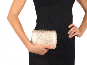 Kabelka s oboustrannými flitry 10,5x15 cm